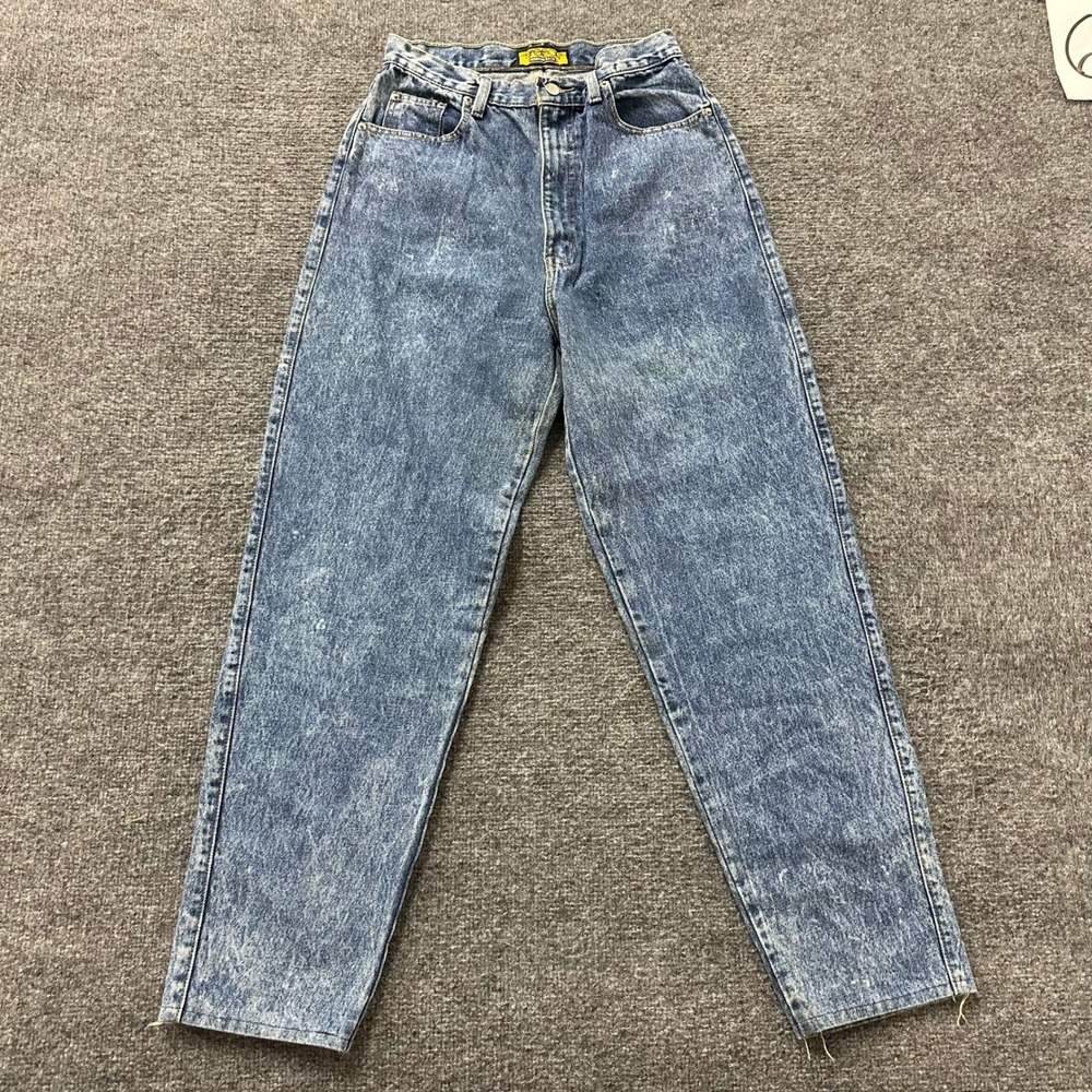 Sasson Jeans Womens Size 27 Blue Acid Wash High Waisted Tapered Modern Basics